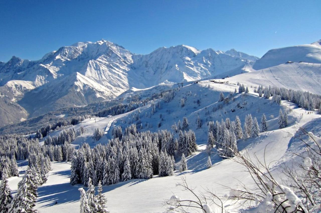 Appartement d'une chambre a Saint Gervais les Bains a 100 m des pistes avec vue sur la ville piscine partagee et balcon Extérieur photo