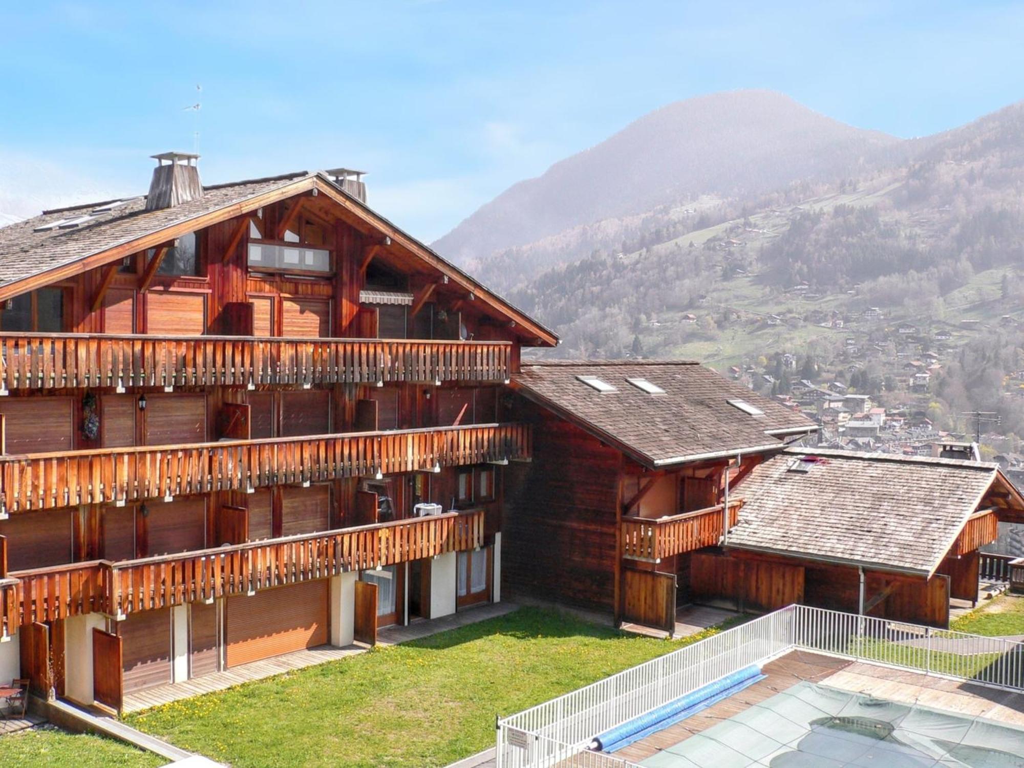 Appartement d'une chambre a Saint Gervais les Bains a 100 m des pistes avec vue sur la ville piscine partagee et balcon Extérieur photo